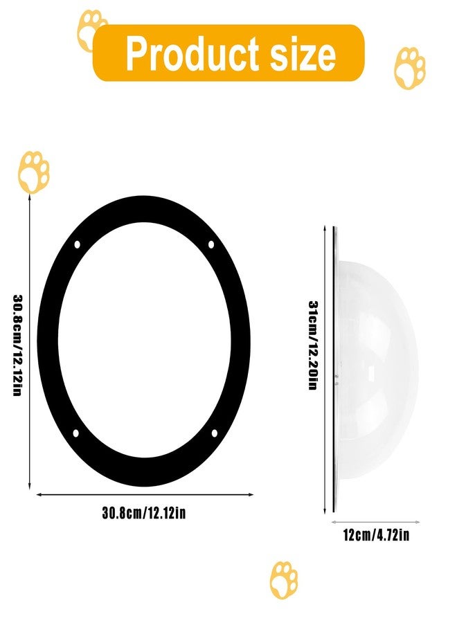 FMOACEN 2PCS Dog Fence Window Clear View Dome Pet Peek Window 12.4" Clear Pet Dome Playground Doggie Fence Window - Image 3